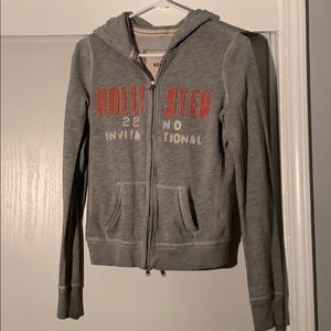 Hollister Grey Zip-Up